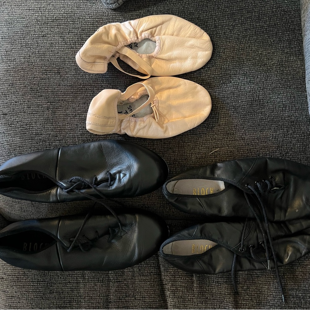 Bloch dance, tap and ballet shoes